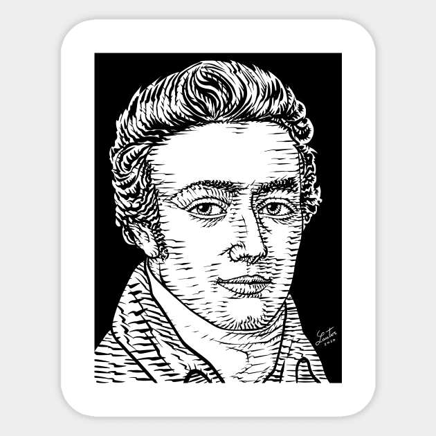 SAMUEL TAYLOR COLERIDGE ink portrait Sticker by lautir